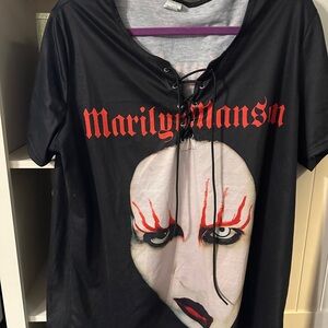 Marilyn Manson Black Graphic T-Shirt